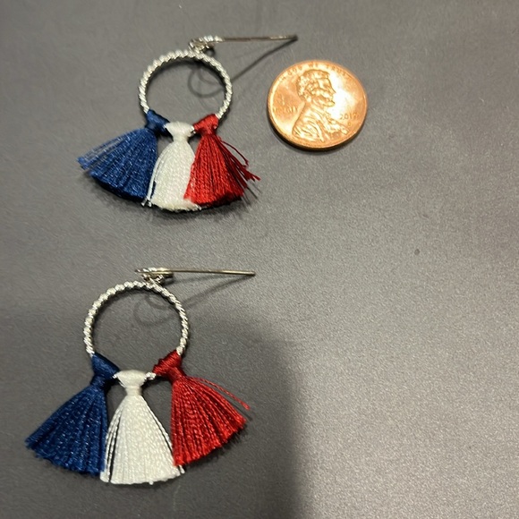 Talbots Patriotic Dangle Earrings - Picture 3 of 3
